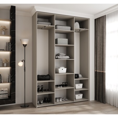 Szafa trzydrzwiowa Como 3 160 gł.40 kaszmir+czarny