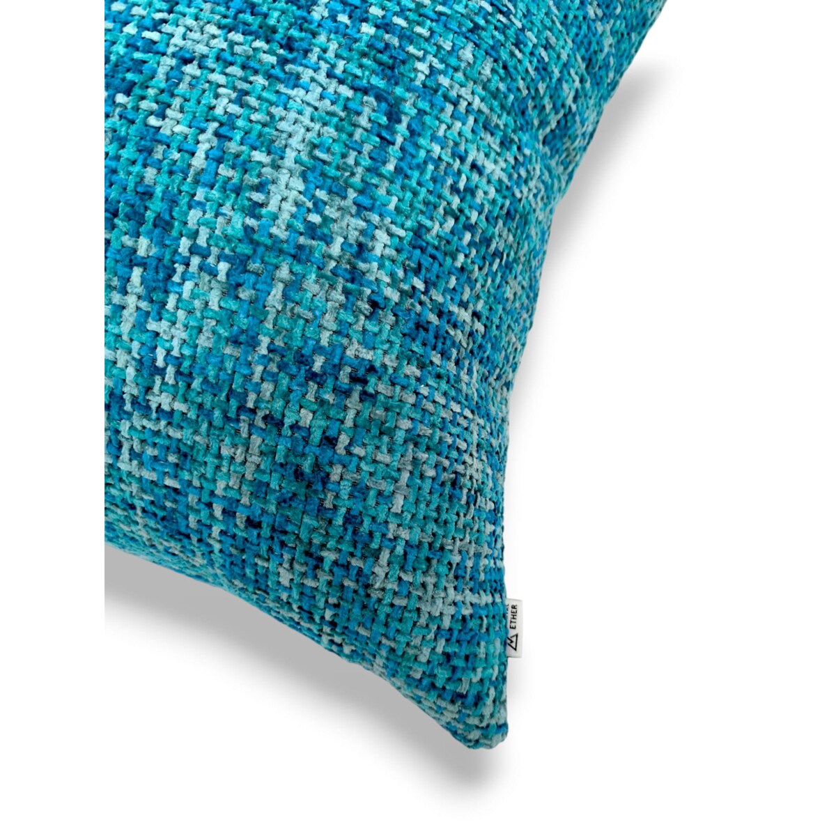 Niebieska - turkusowa poduszka dekoracyjna 50x50 Stella - melanż