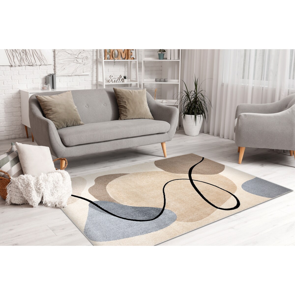 Dywan FUSION 9213 krem / beż - Geometryczny, 160x220 cm