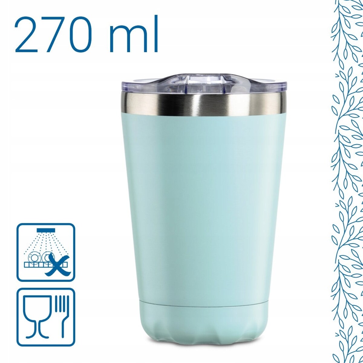 XAVAX Kubek termiczny bidon termos miętowy 270 ml