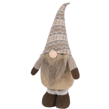 SKRZAT świąteczny KRASNAL gnom Mikołaj DUŻY BEŻOWY
