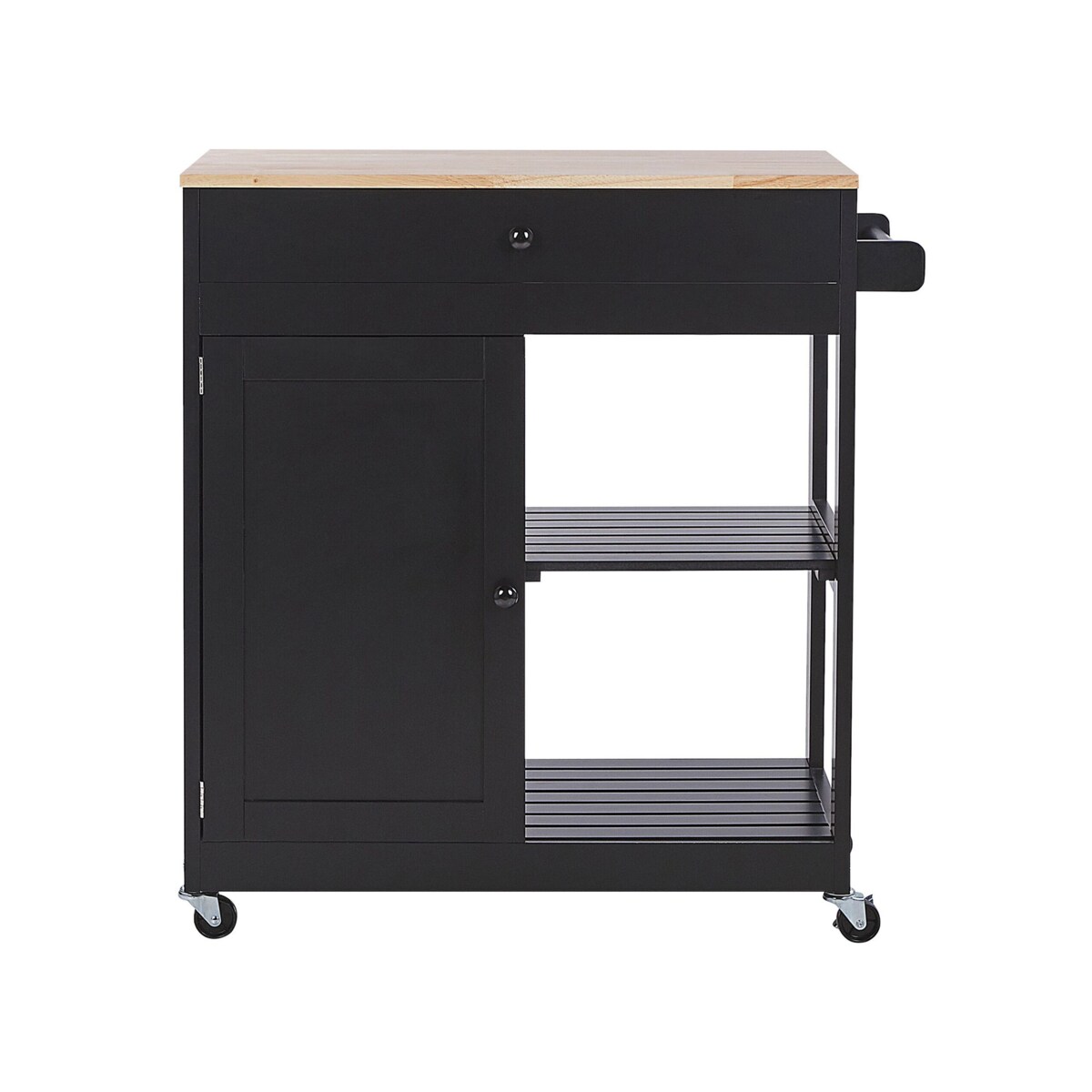 Wózek kuchenny z szufladą czarny TRAPANI
