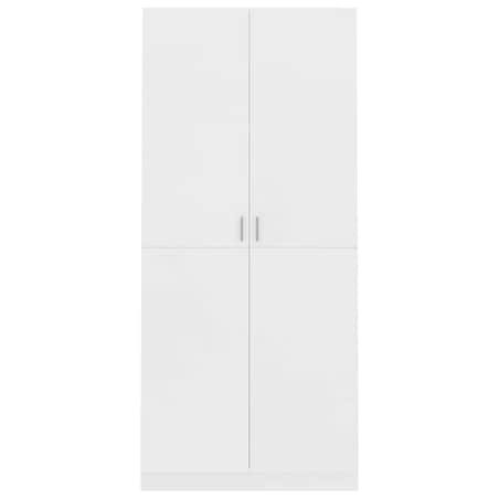 vidaXL Szafa, biała, 90x52x200 cm, materiał drewnopochodny