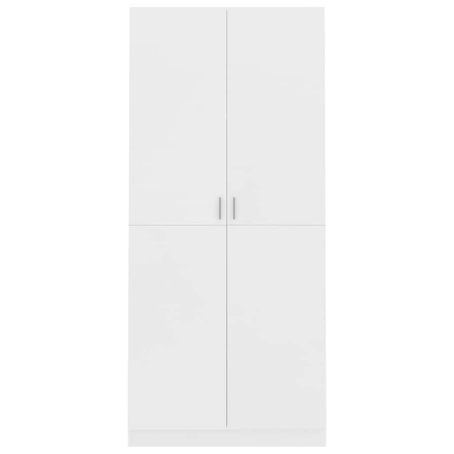 vidaXL Szafa, biała, 90x52x200 cm, materiał drewnopochodny