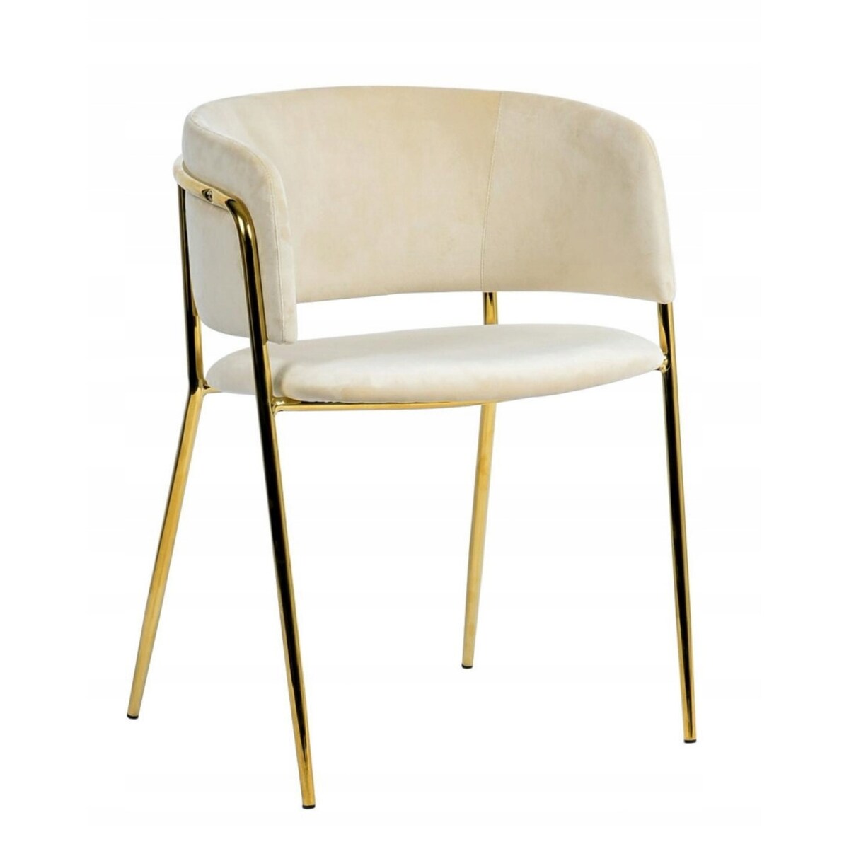 Wygodne krzesełko Delta KH1301100120 do kuchni beżowe złote, King Home