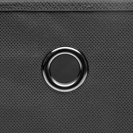 vidaXL Pudełka z pokrywami, 10 szt., szare, 32x32x32 cm, tkanina