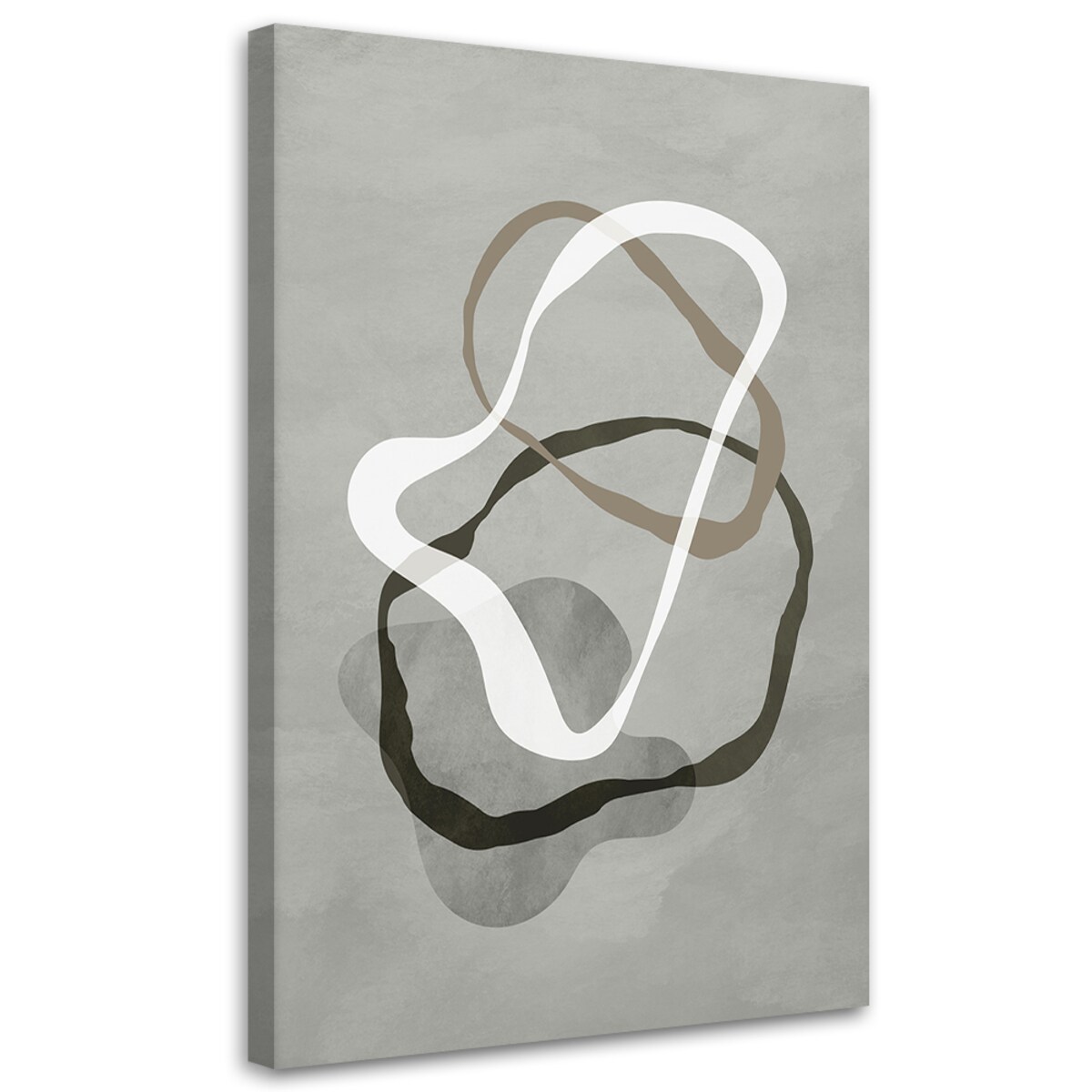 Obraz na płótnie, Abstrakcyjne szare linie boho 80x120cm