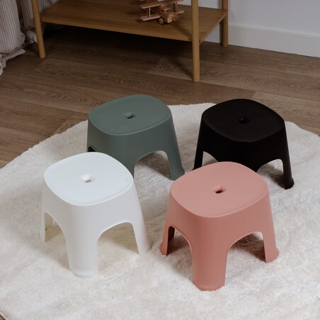 Krzesełko dla dzieci plastikowe białe stołek siedzisko