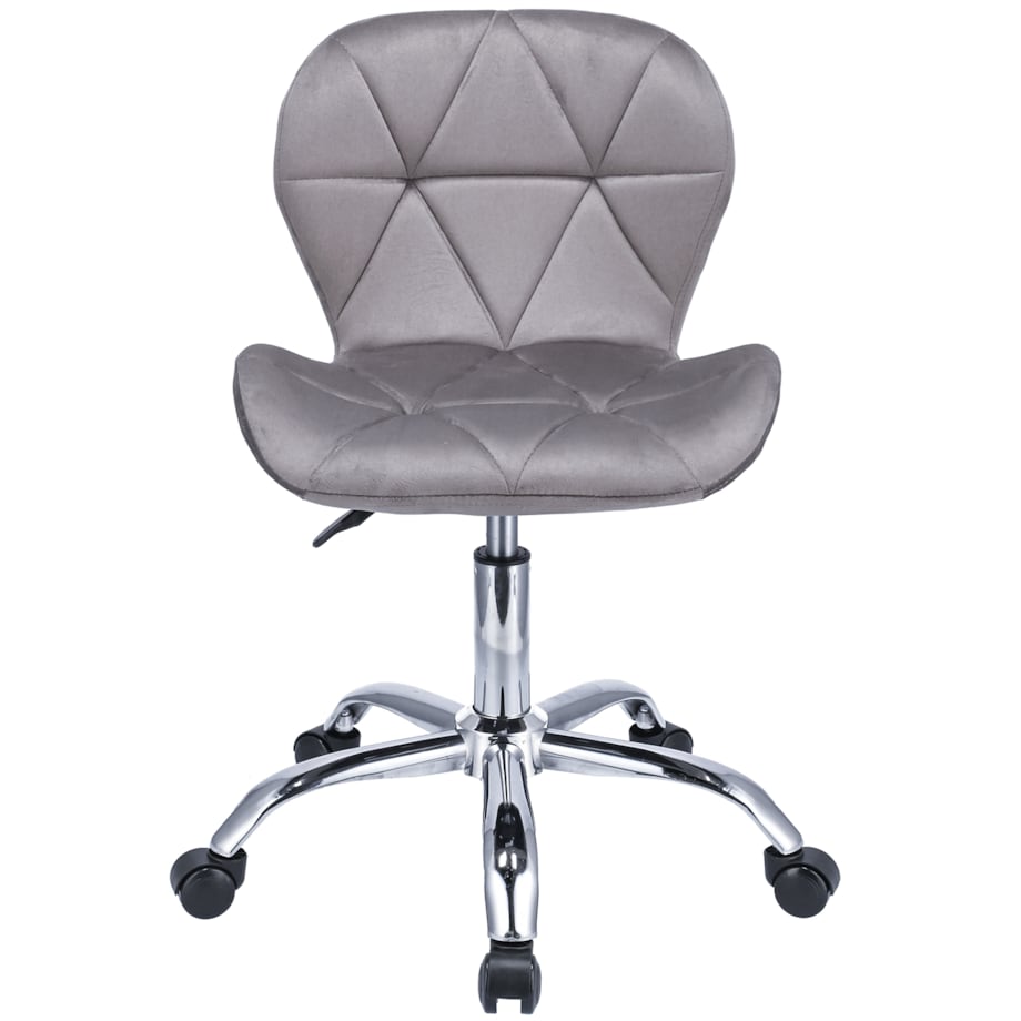 Krzesło welurowe obrotowe ENDO szare