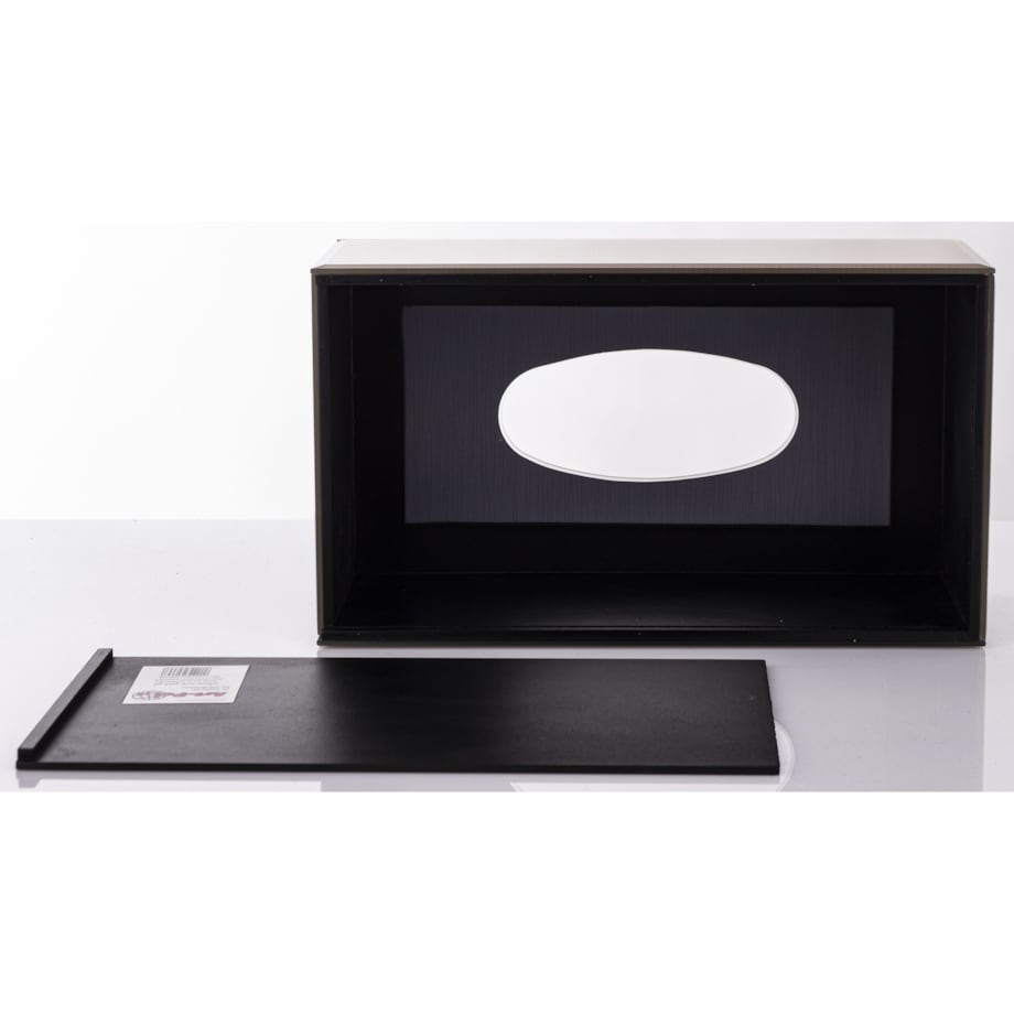 Pudełko na chusteczki 10,5x25,5x14,5 cm szklane szampańskie