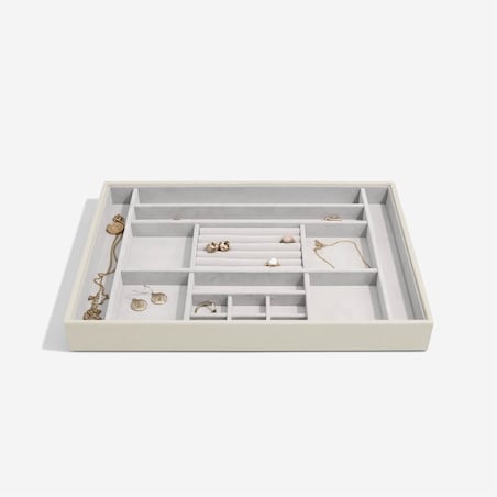 Szkatułka na biżuterię Stackers 16 komorowa supersize jasnobeżowa