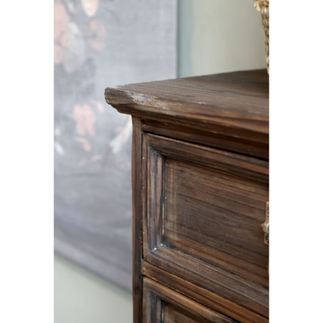 Komoda szafka z szufladami i drucianymi koszami 139 cm