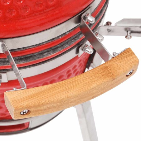 vidaXL Ceramiczny grill Kamado z wędzarnią, 33 cm