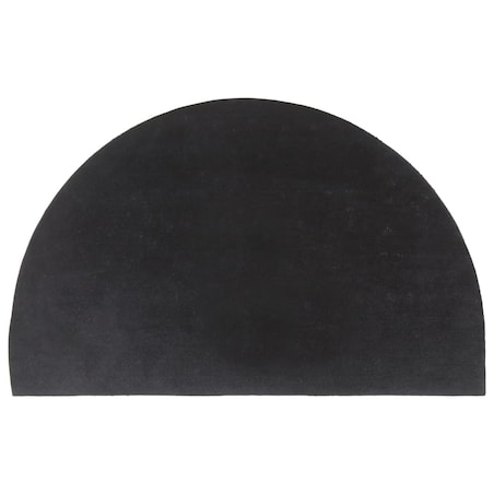 vidaXL Wycieraczka, ciemnoszara, półokrągła, 50x80 cm, włókno kokosowe