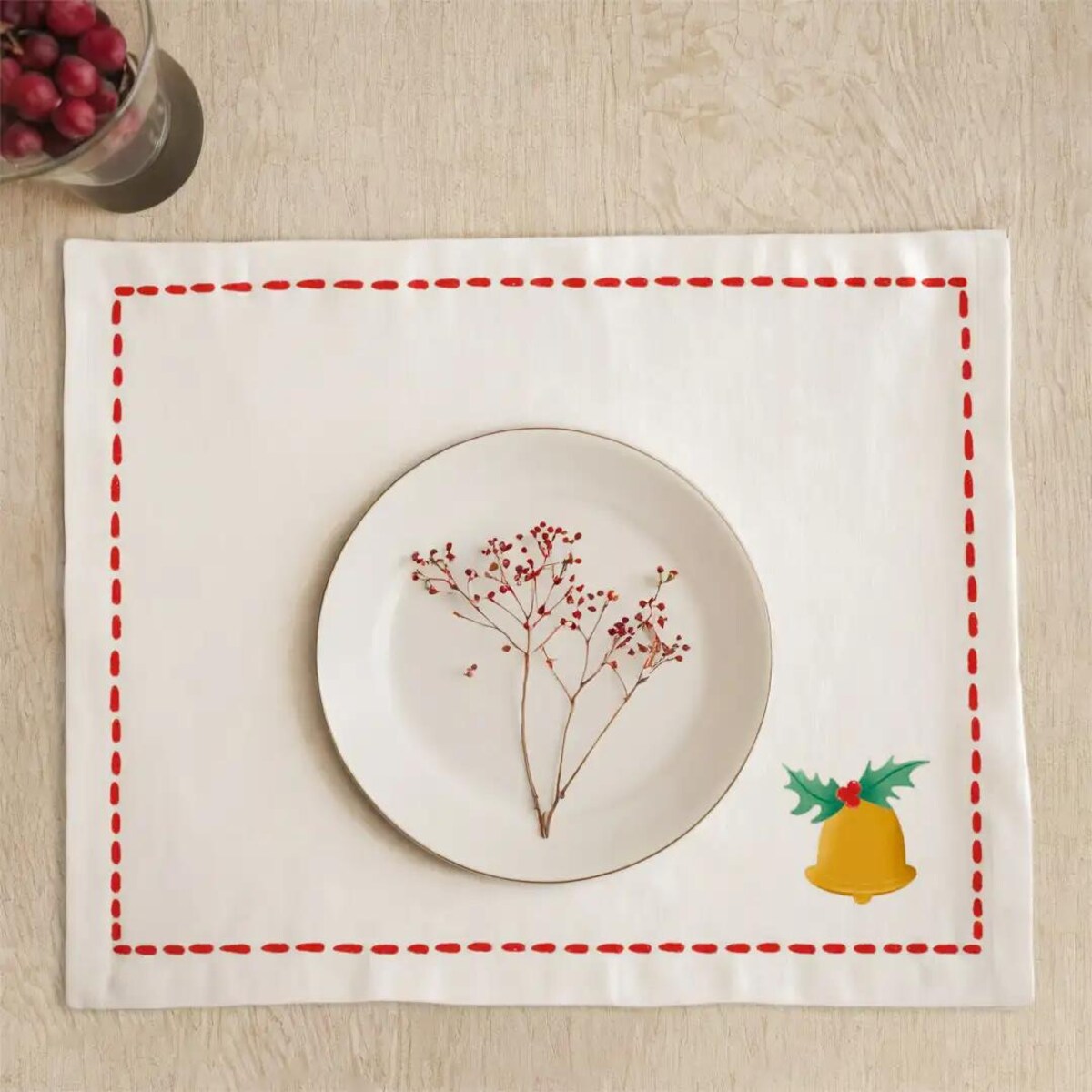 Podkładki świąteczne - Minimalistyczny dzwonek