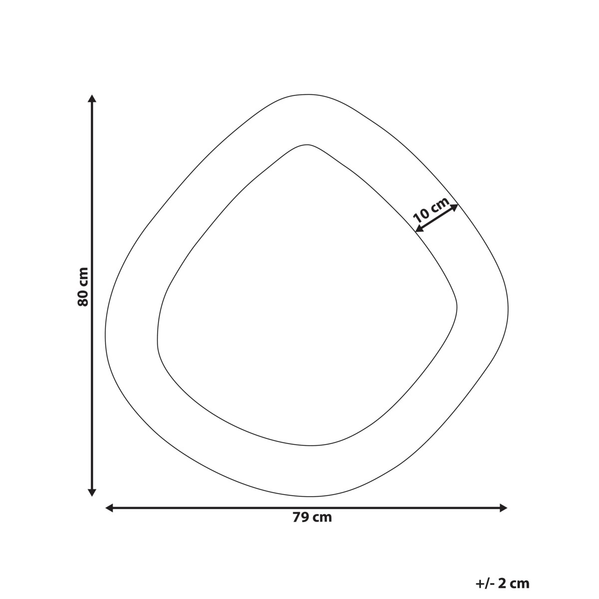 Lustro ścienne boucle 79 x 80 cm jasnobrązowe EPIRY