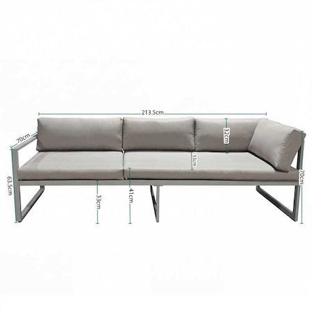 Zestaw MEBLI ogrodowych SOFA aluminiowa modułowa MODUŁOWY ogrodowe na TARAS