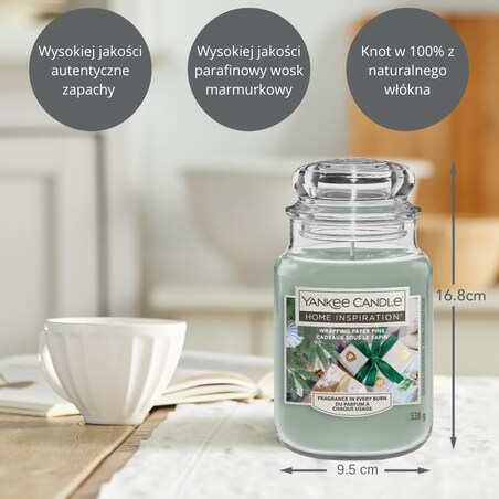 Home Inspiration świeca duża WRAPPING PAPER PINE