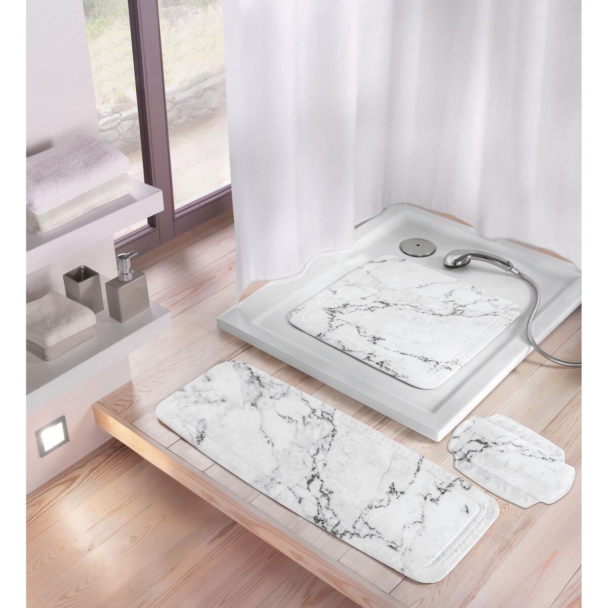 Kleine Wolke Marble Mata bezpieczeństwa do wanny szary 36x 92 cm