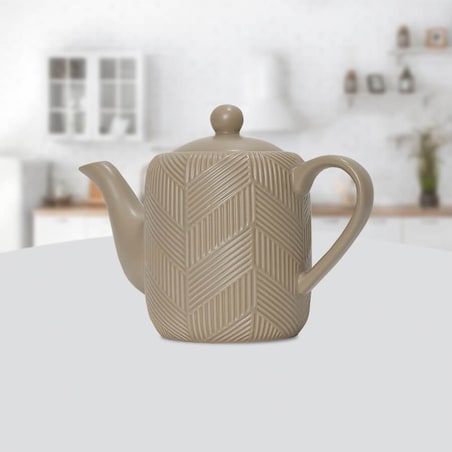 Ceramiczny zaparzacz do kawy i herbaty 900ml czajniczek Geometry Beige MAESTRO