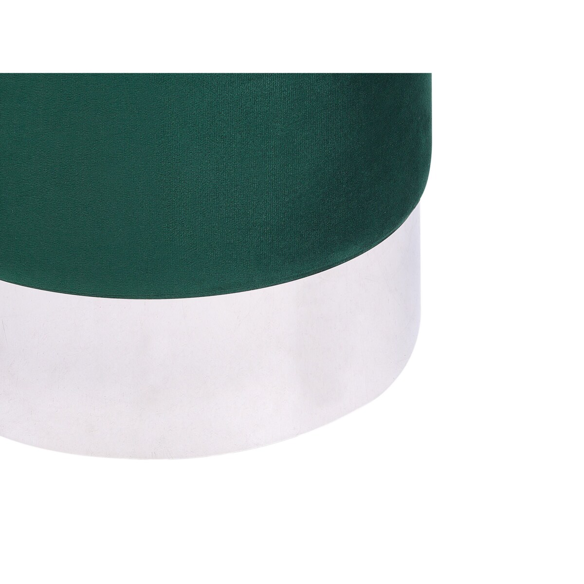 Puf welurowy zielony BRIGITTE