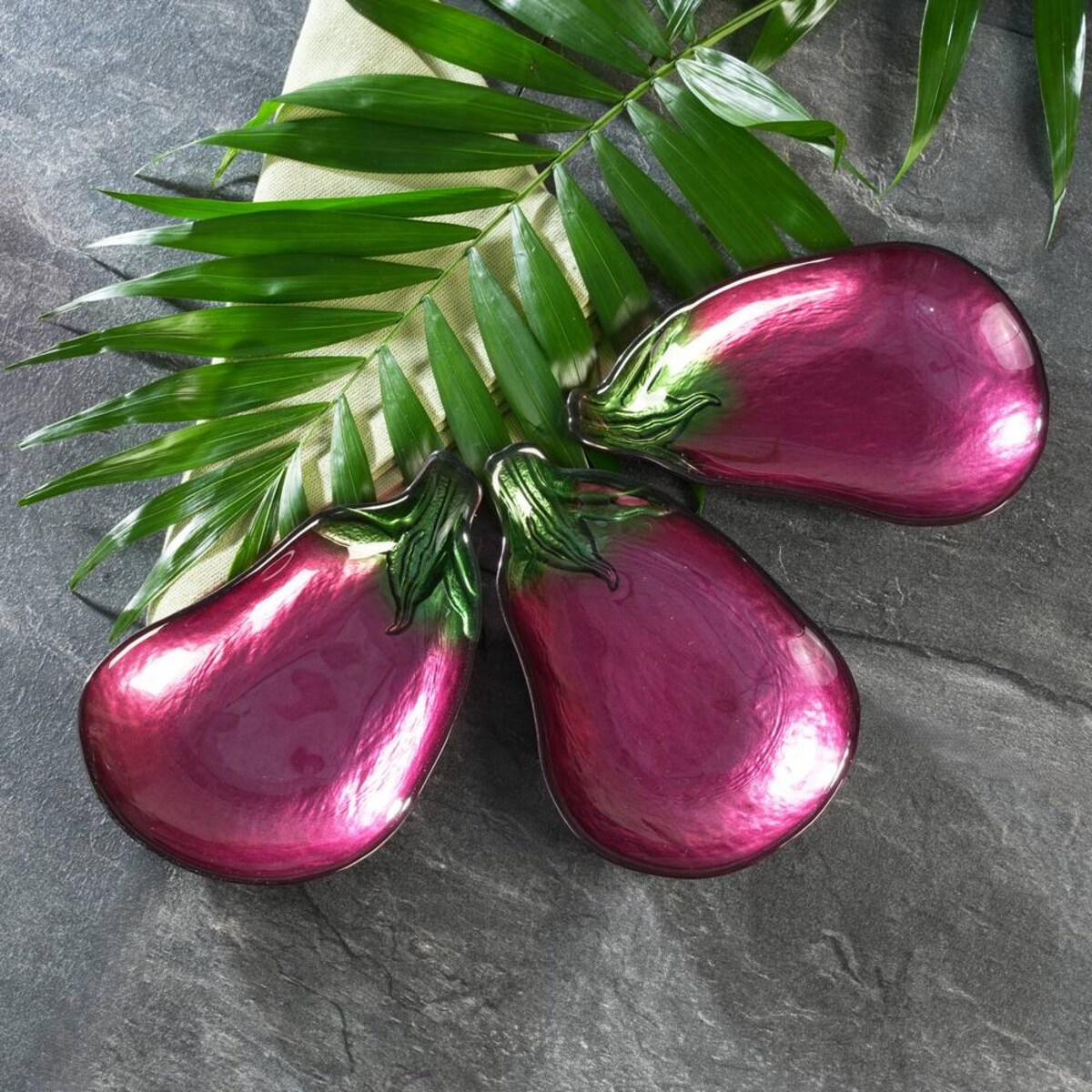 VILLA ITALIA Miseczka szklana 16,5 cm BAKŁAŻAN