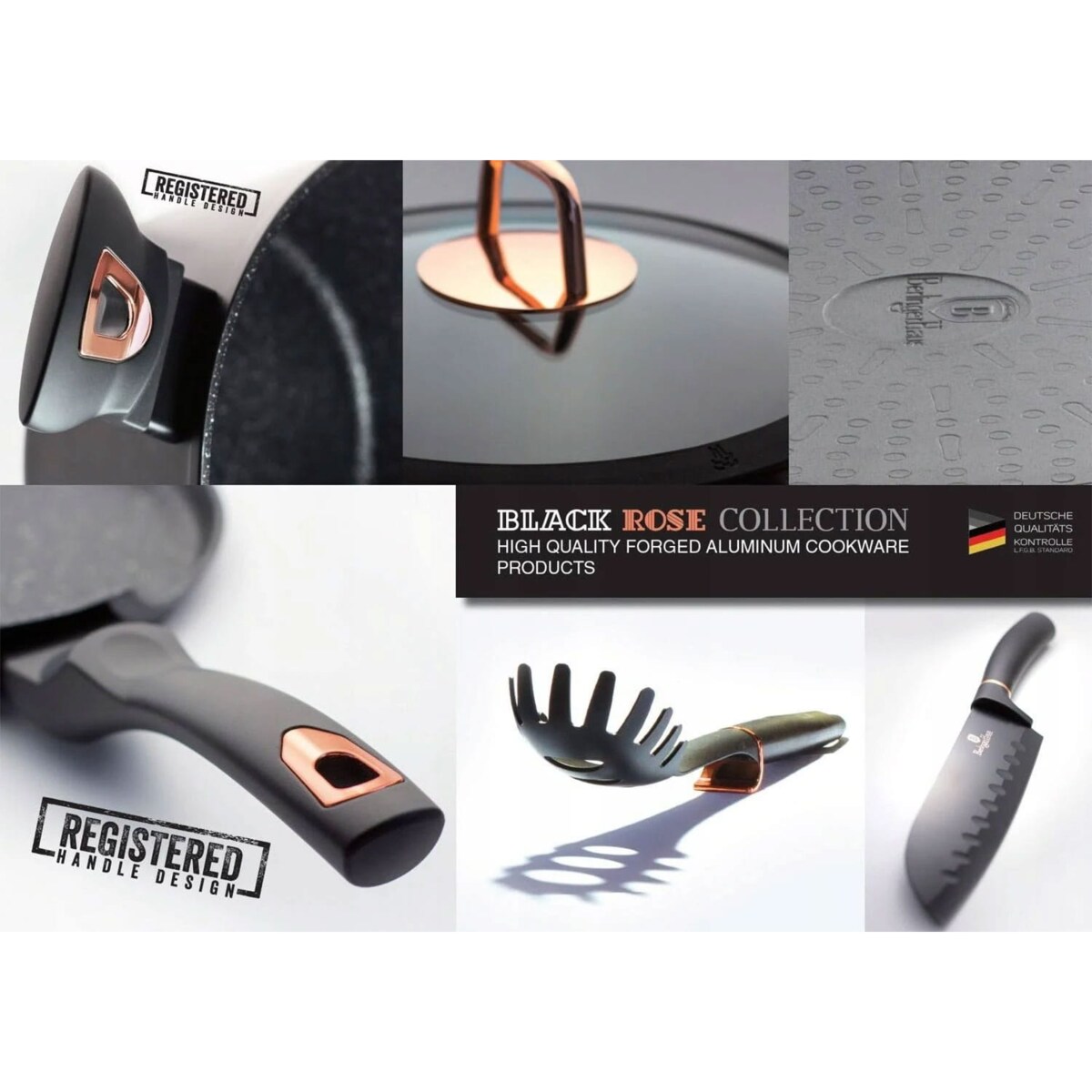 Patelnia z dzióbkiem 24 cm marmurowa Berlinger Haus BH-6184