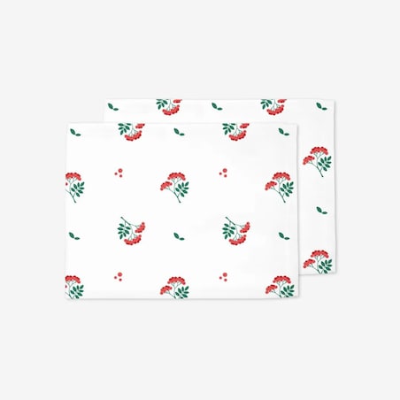 Podkładki świąteczne - jarzębinowe gałązki