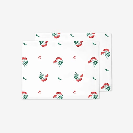 Podkładki świąteczne - jarzębinowe gałązki