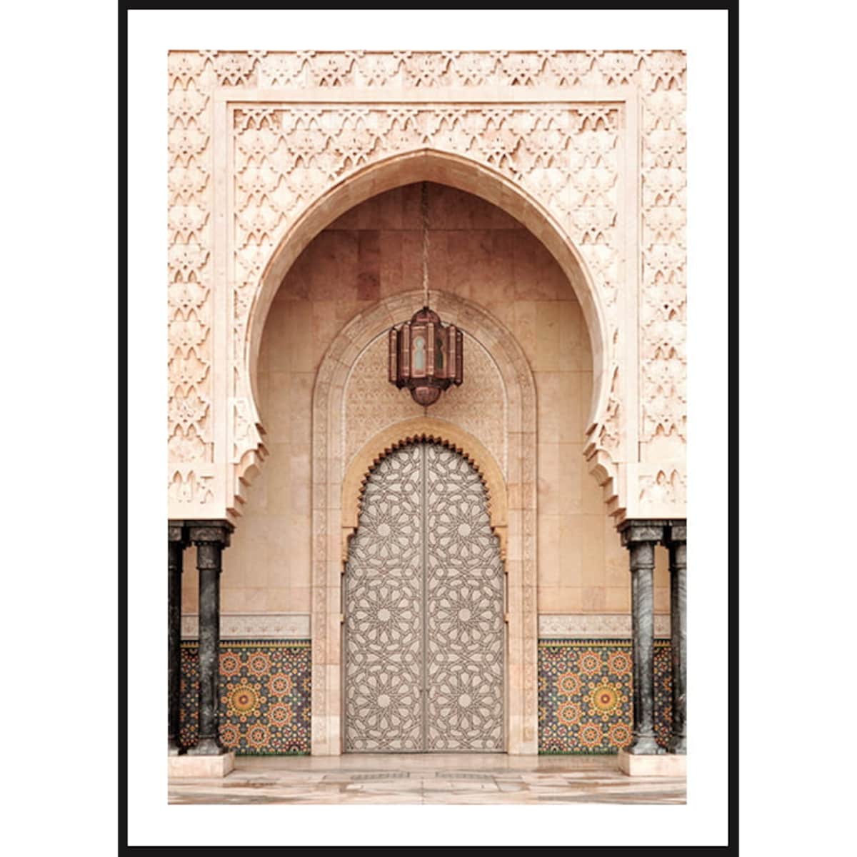 Poster Story, Plakat, Obraz - Meczet Hassana w Casablance w Maroko, wymiary 30 x 42 cm