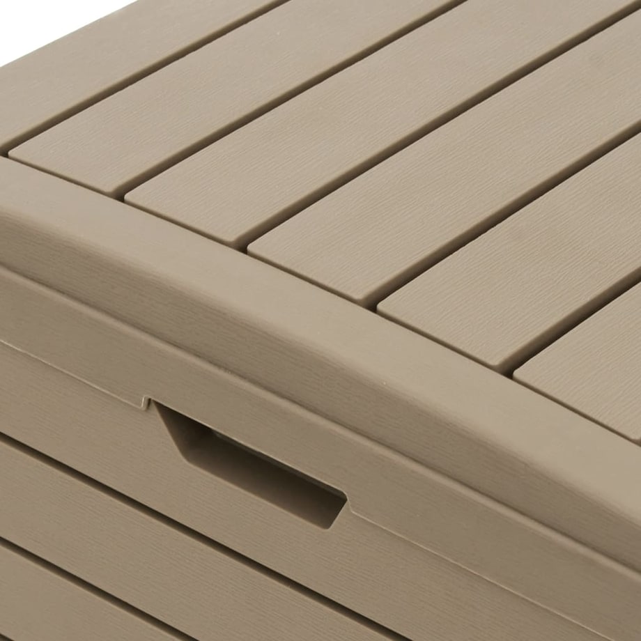 vidaXL Zewnętrzny kosz na śmieci, jasnobrązowy, 41x41x86 cm, PP