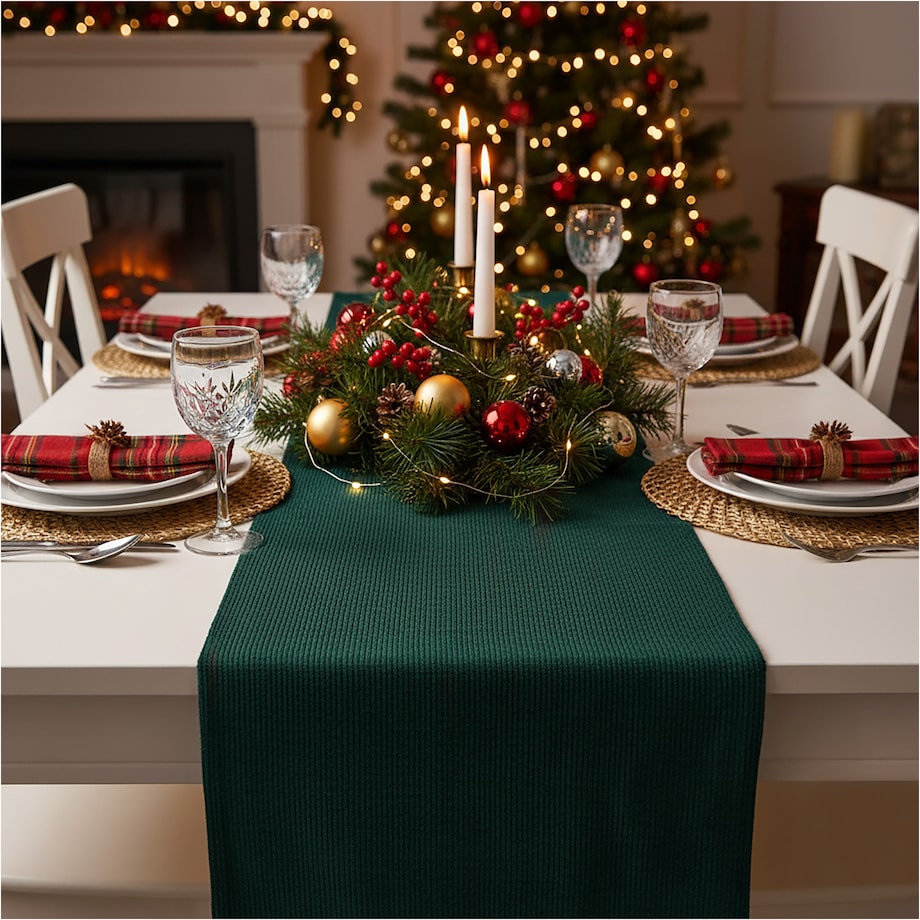 Bieżnik Świąteczny Na Stół Obrus 200X28 Dekoracyjny Ozdobny Na Święta