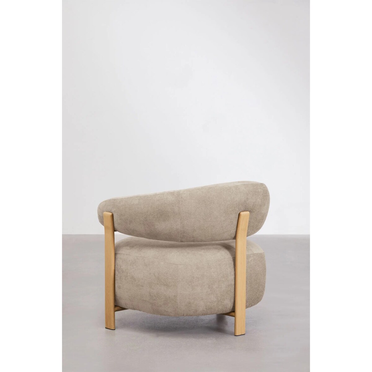 Fotel z tkaniny szenilowej Jolie, szenilowe, kawa z mlekiem