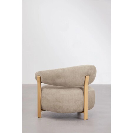 Fotel z tkaniny szenilowej Jolie, szenilowe, kawa z mlekiem