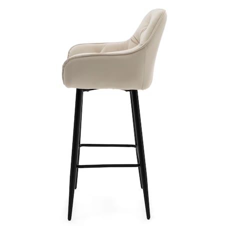 Hoker tapicerowany welurowy do salonu jadalni barowy glamour SIENA