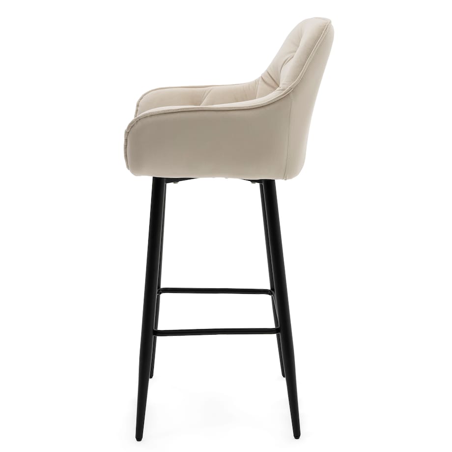 Hoker tapicerowany welurowy do salonu jadalni barowy glamour SIENA