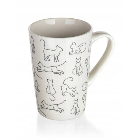 KUBEK WYSOKI w koty CERAMIKA 2x 450 ml na kawę