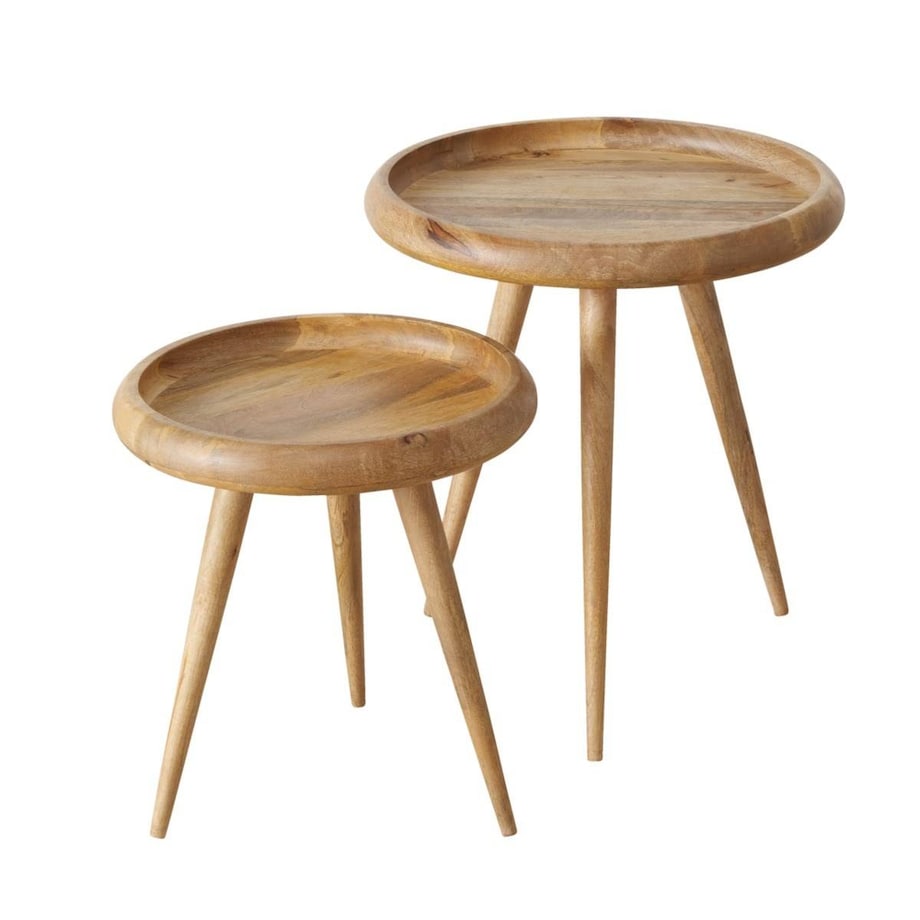 Stolik kawowy Herve, 2 sztuki, drewno mango