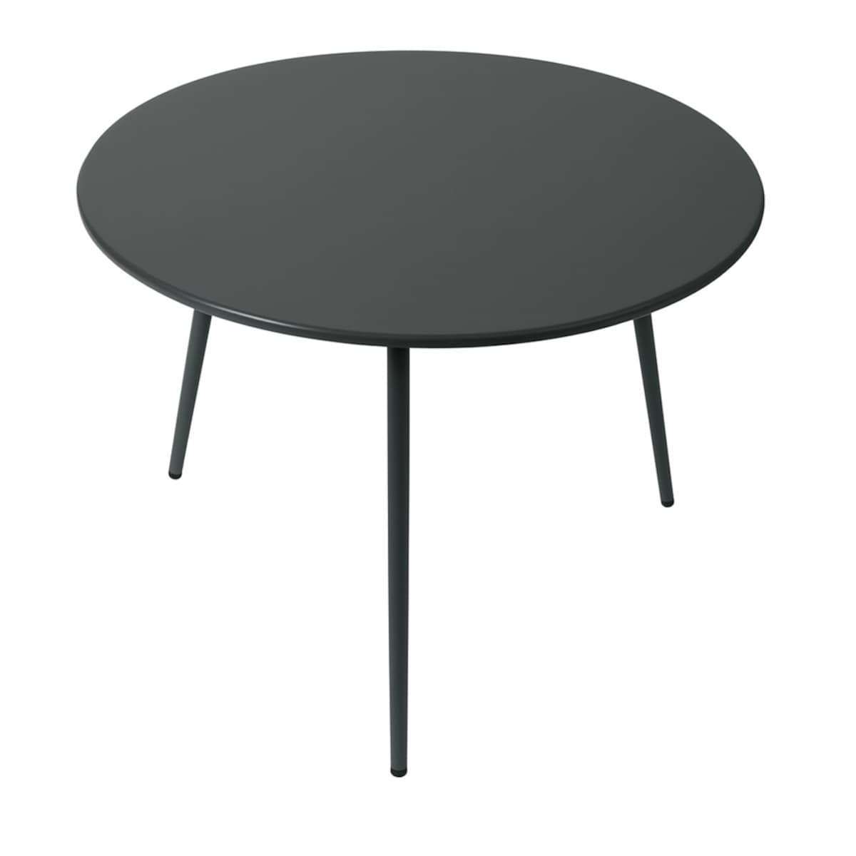 Stolik Kawowy Ogrodowy VIBE 60 Cm Stalowy 3 Nogi Szary