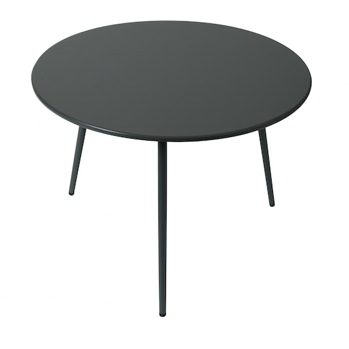 Stolik Kawowy Ogrodowy VIBE 60 Cm Stalowy 3 Nogi Szary