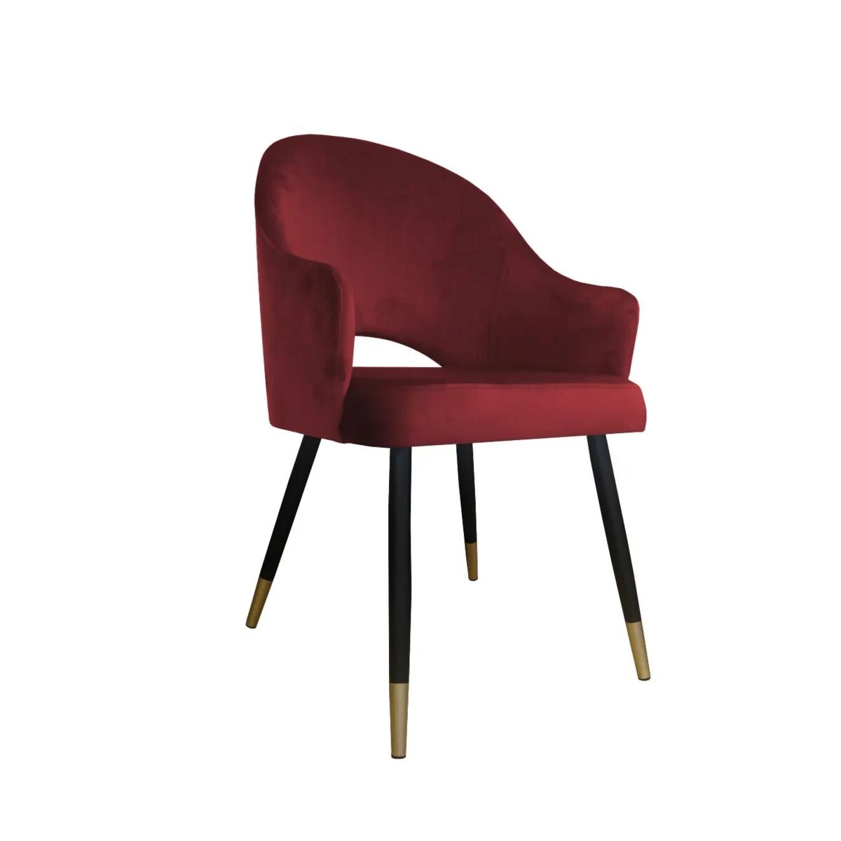 Krzesło JENISEJ VELVET GOLD bordowe