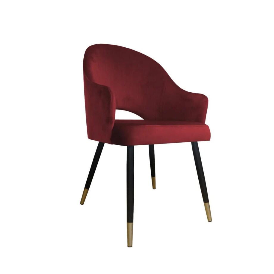 Krzesło JENISEJ VELVET GOLD bordowe