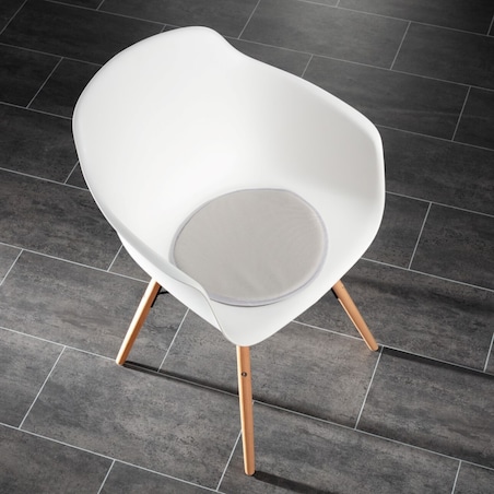 Siedzisko na krzesło Dot silver, śr. 34 x 2cm