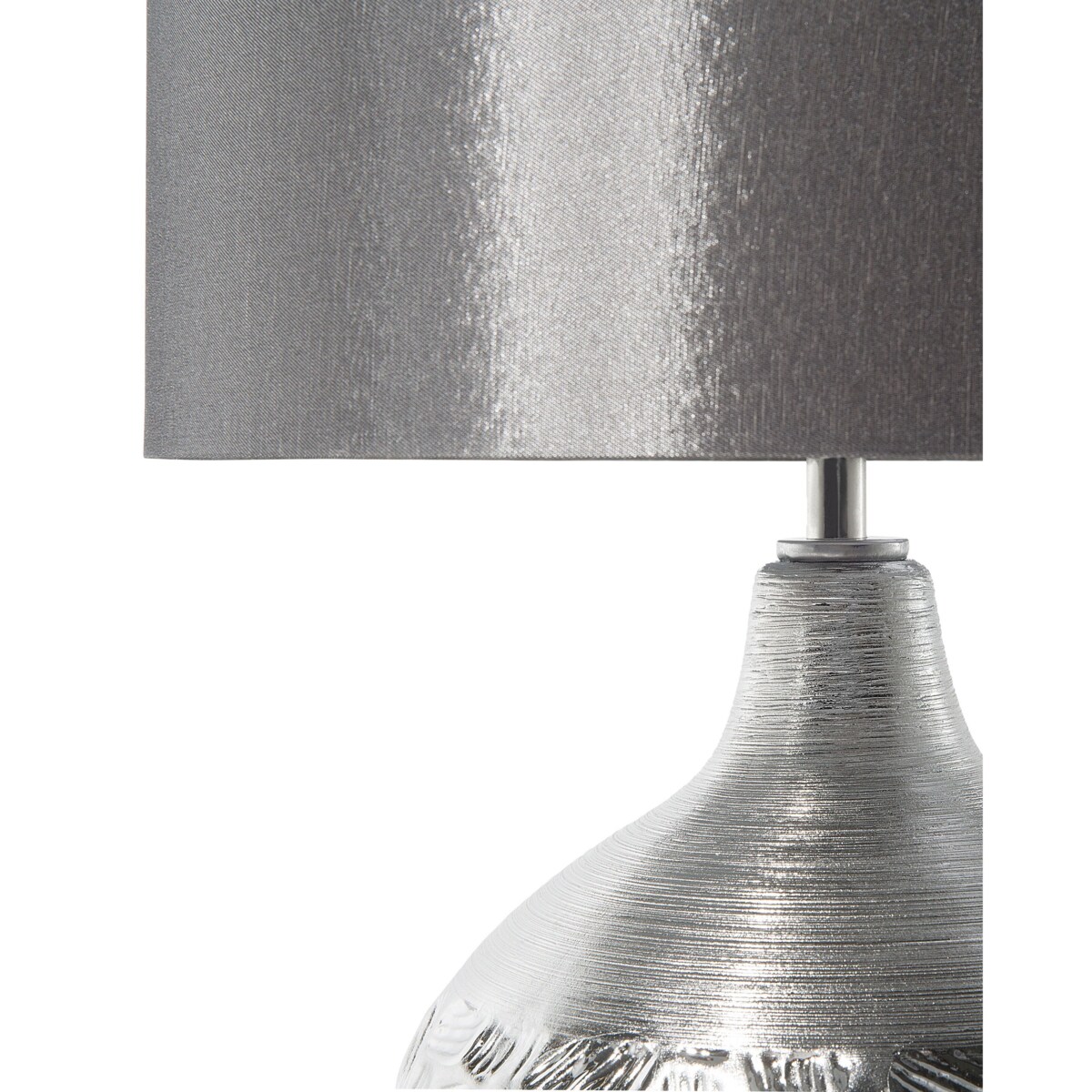 Lampka nocna porcelanowa srebrna YAKIMA