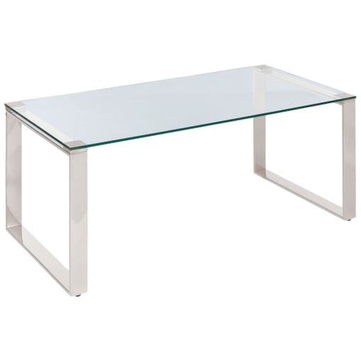 Stolik kawowy Szkło hartowane Srebrny TILON