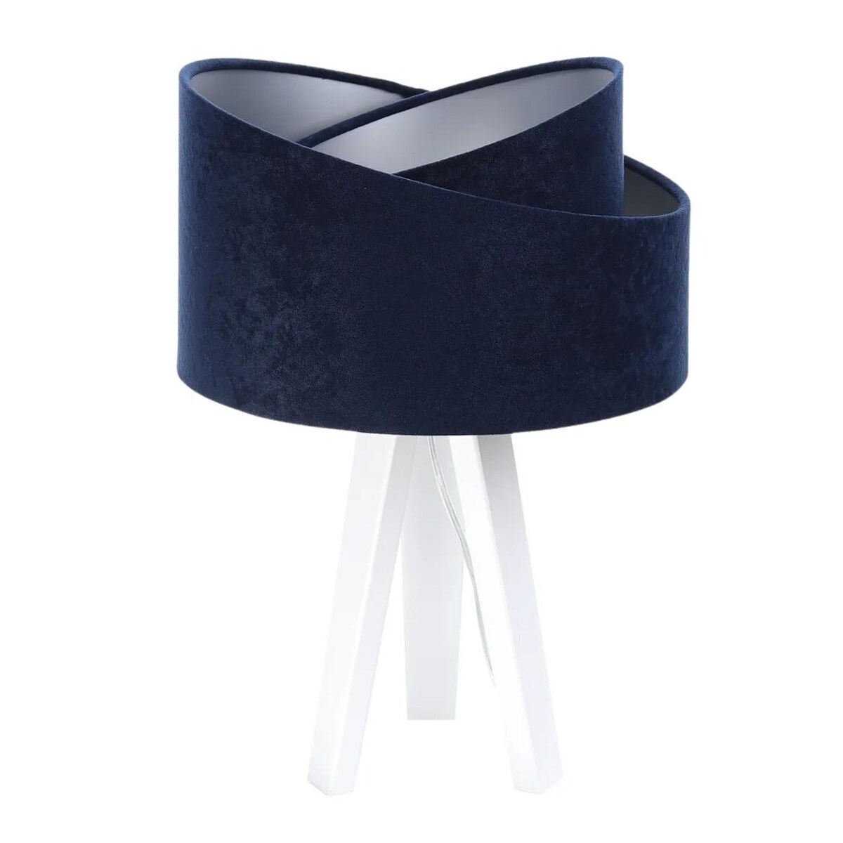 Lampa stołowa GEMSTONE granatowa/srebrna/biała