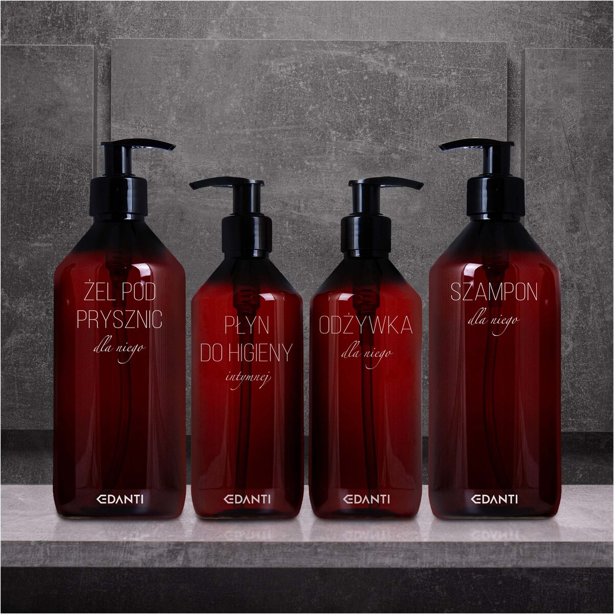 7X Dozownik Z Pompką Butelka Do Szamponu Żelu Pod Prysznic Zestaw Dla Pary Do Łazienki