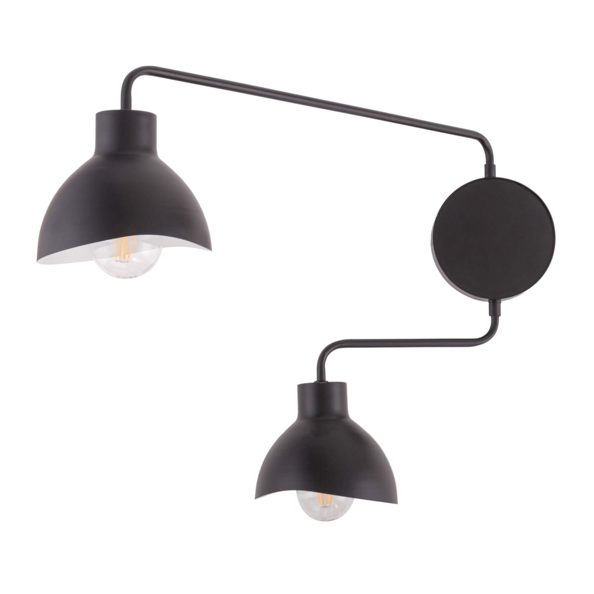 Obrotowa lampa ścienna Holi nowoczesna do salonu czarna