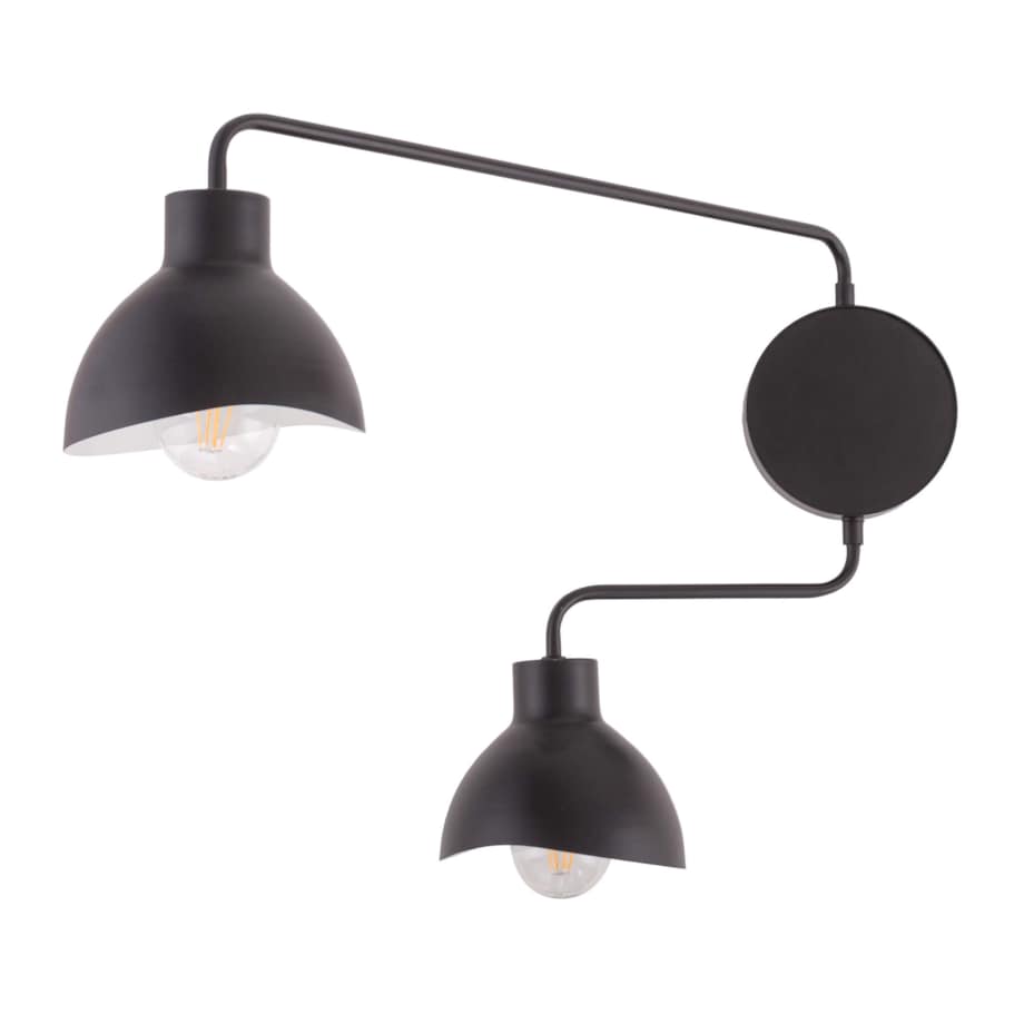 Obrotowa lampa ścienna Holi nowoczesna do salonu czarna