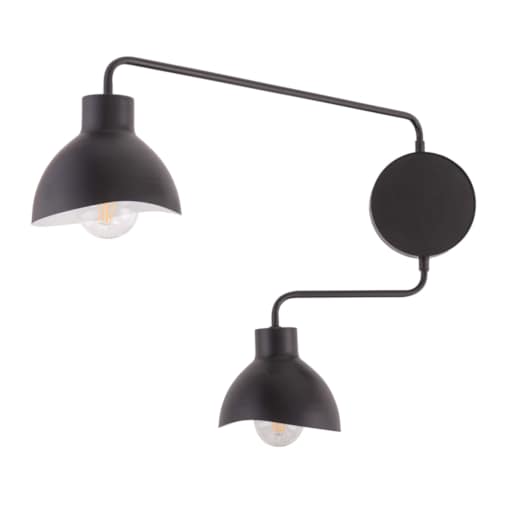 Obrotowa lampa ścienna Holi nowoczesna do salonu czarna